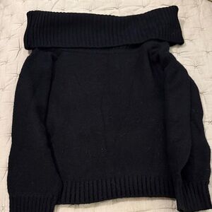 Abercrombie Elegant Black Off-Shoulder Sweater